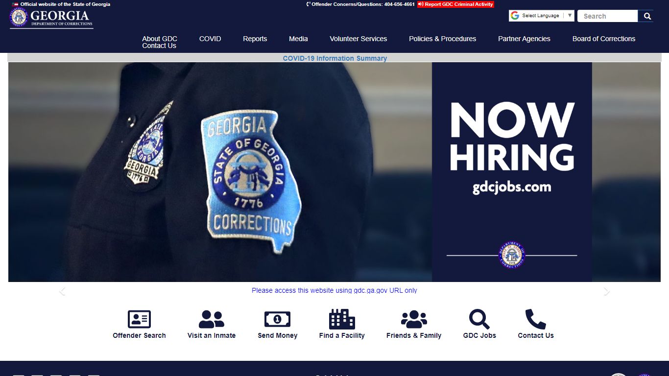 Offender Information | GDC - Georgia Department of Corrections
